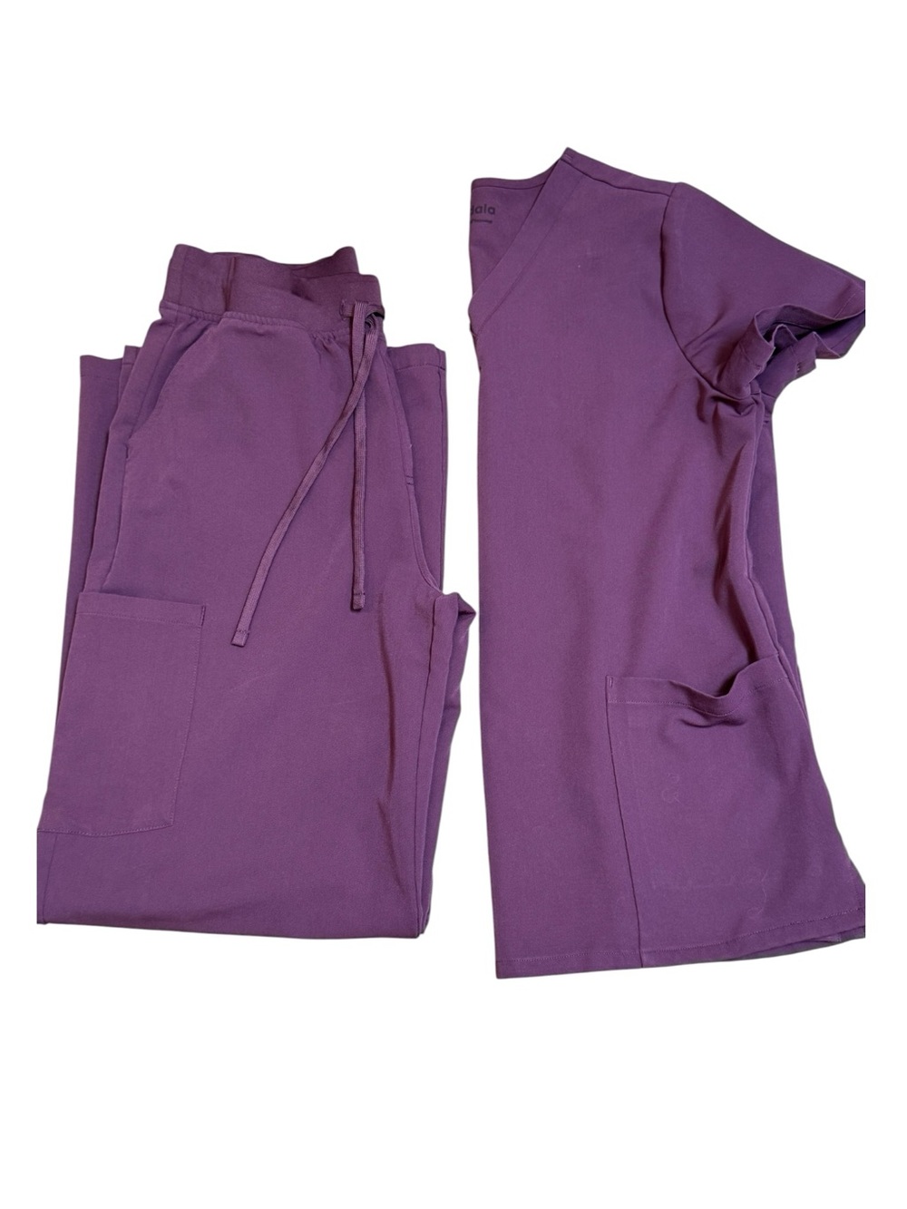 Mandala Equa-Tek™ Scrub Set | Women’s Size Small | Deep Plum Eggplant